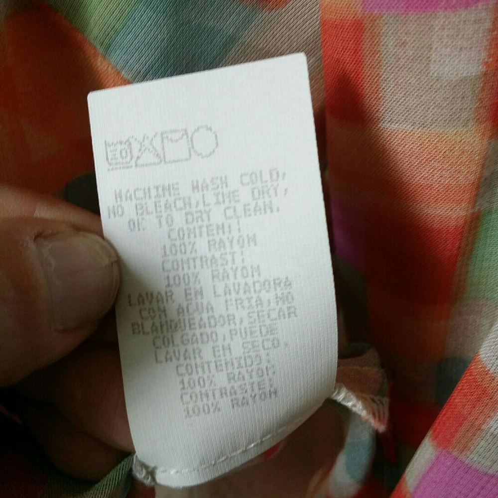 Vintage Checker Sheer Button up Blouse - Picture 8 of 11